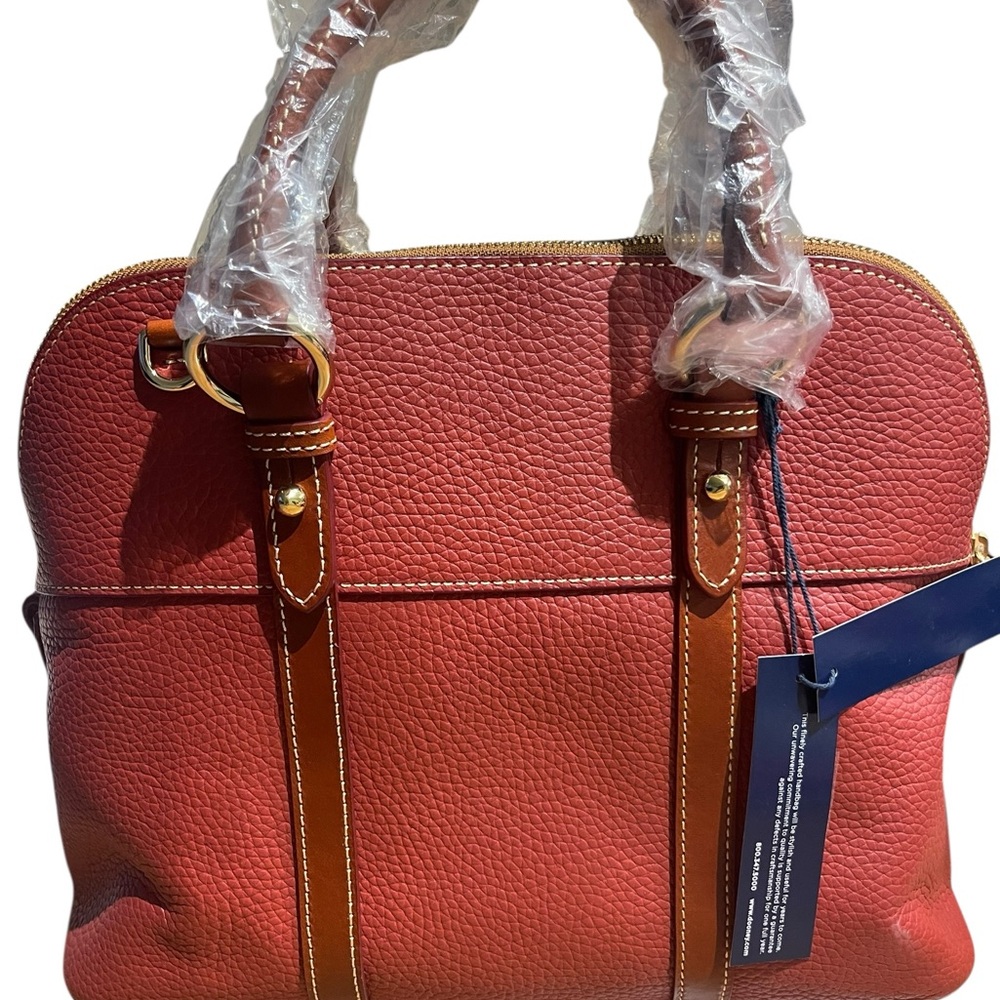 Dooney & Bourke Aubrey Leather Satchel in Terracotta - Picture 2 of 2